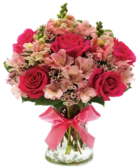 Bouquet di alstroemeria rosa